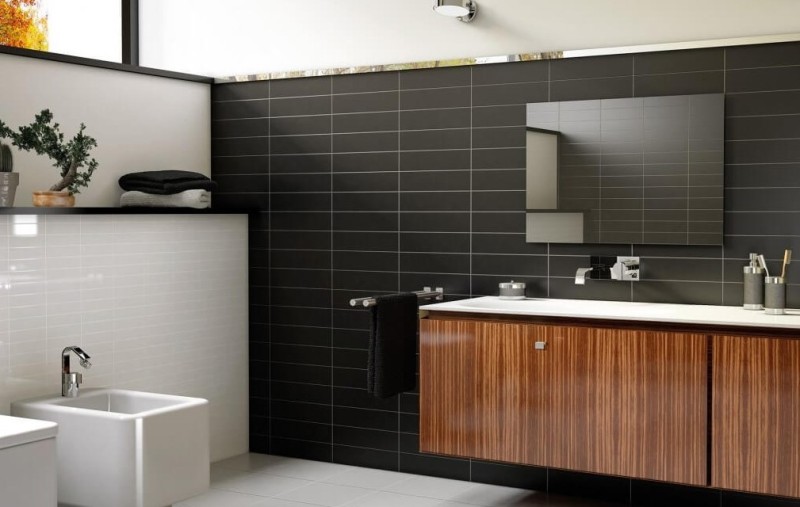 Płytki cegiełki czarne Equipe Evolution Negro Brillo 10X40 20354