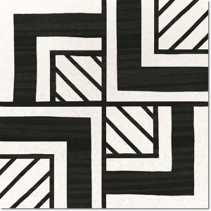 Caprice Deco Metropolitan: 20x20 cm Feinsteinzeug Fliesen Schwarz-Weiss