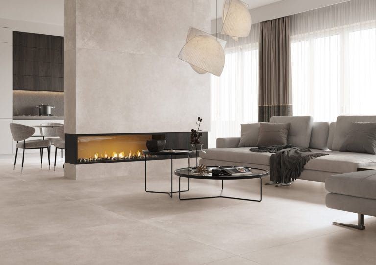 Cerrad Modern Concrete Ivory 79,7x79,7 płytki gresowe imitujące beton 120670