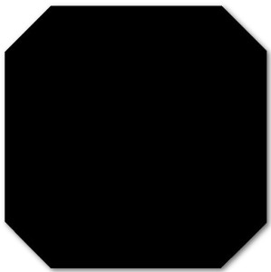 Vives Monocolor Octagon Schwarz 31,6x31,6 Fliese Boden