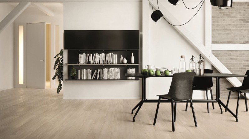 Francuska jodełka gres beżowy drewno Emil Ceramiche Sleek White Chevron Nat. 11x54 57646
