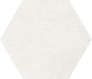 Matte weiße hexagonale Fliesen Equipe Hexatile Zement Weiß 17,5x20 cm