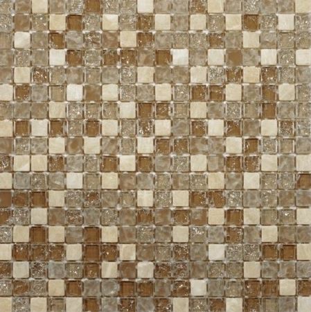Mozaika szklana beż biała Dell Arte Mix Honey 30,5X30,5 100406