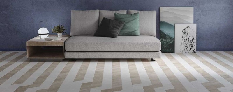 Płytki podłogowe biały romb Wow Flow Diamond Decor White 14x24 101371
