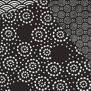 Fioranese Kintsugi Japan-Mix Schwarz-Weiß Hochglanz 20x20 KTJX201: Patchwork Fliesen aus Feinsteinzeug