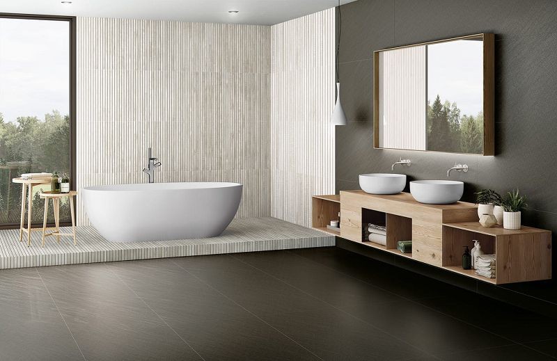 Ibero Artwood Ribbon White 60x120 płytki drewnopodobne imitujące lamele 133393