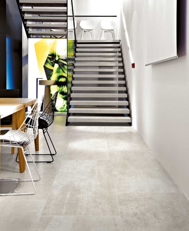 Płytki podłogowe beton przetarty szare Florim Floor Gres Rawtech Raw- White natur 80x80 94668