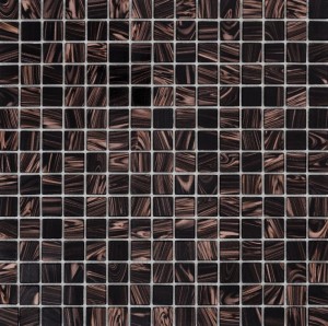 Dell Arte Bisanzio Dark Mosaik, 32,7x32,7 cm, Muschelschalen, Braun, Glas