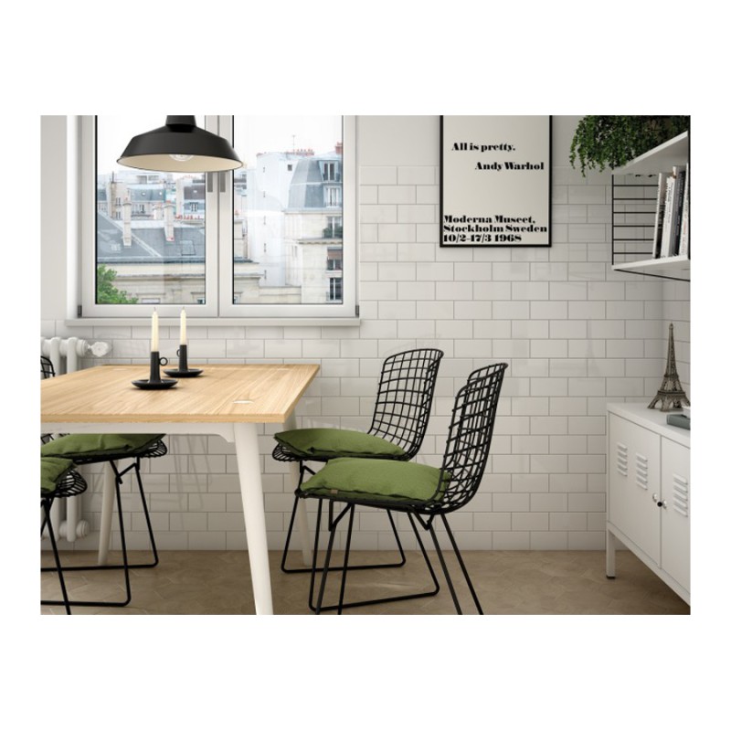 Płytki cegiełki płaskie białe Equipe Evolution Blanco Brillo 7,5X15 crp 99050