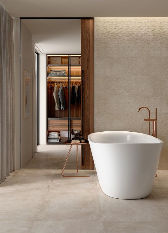 Marazzi Plaza Beige Strutturato 60x120 M9AT płytki betonowe gresowe 141137