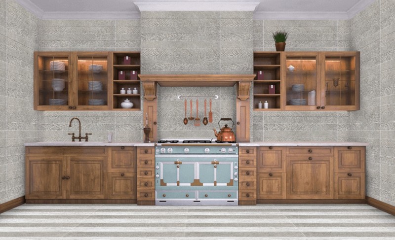 Płytki ścienne szare linii paski Porcelanosa Bottega Acero Spiga P3219317 45x120 14996