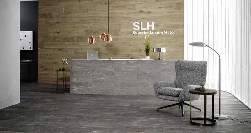 Płytki podłogowe, szare imitujące naturalny kamień Marazzi Mystone Pietra di Vals Greige ML7D 30x120 40968