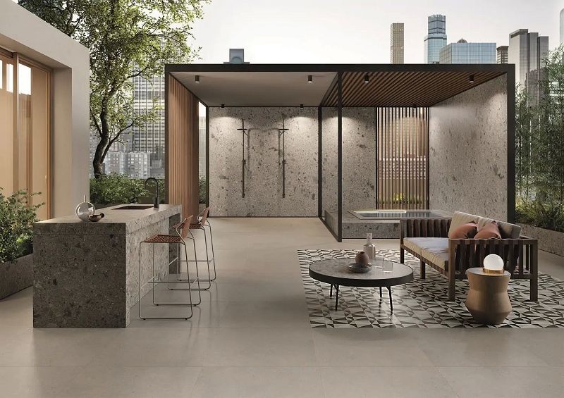 Italgraniti Silver Grain Grey Naturale 80x80 płytki gresowe imitujące beton 134379