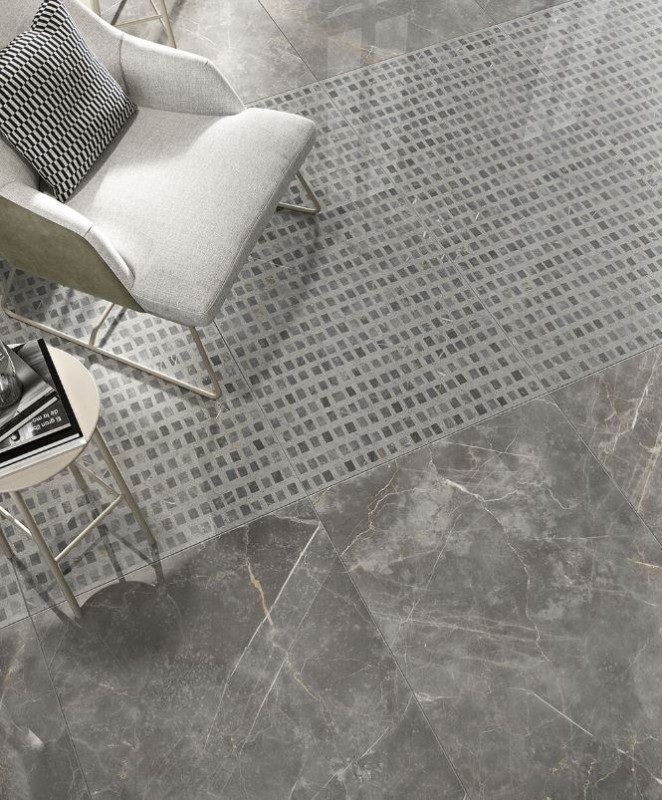 Gres imitujący marmur biało- szary Fioranese Marmorea Deco Bianco Gioia połysk 75x150 70207