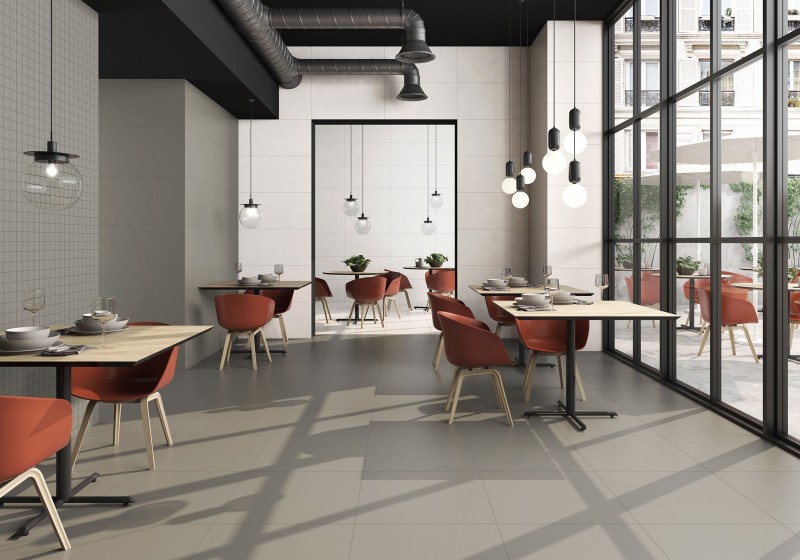 Płytki podłogowe gres szare monokolor Saloni Proyeccion Ceniza FXC713 45x90 83793