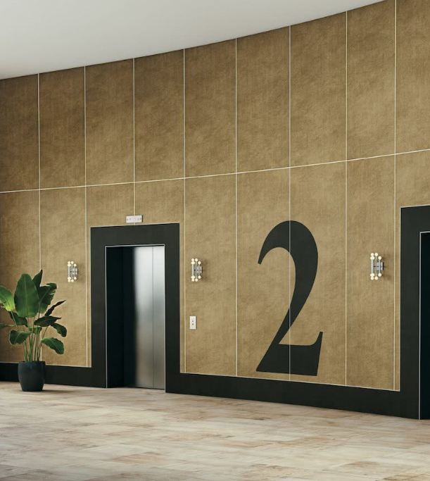Płytki efekt szary tkaniny Laminam Seta Liquerice 3+ 100x300 48992