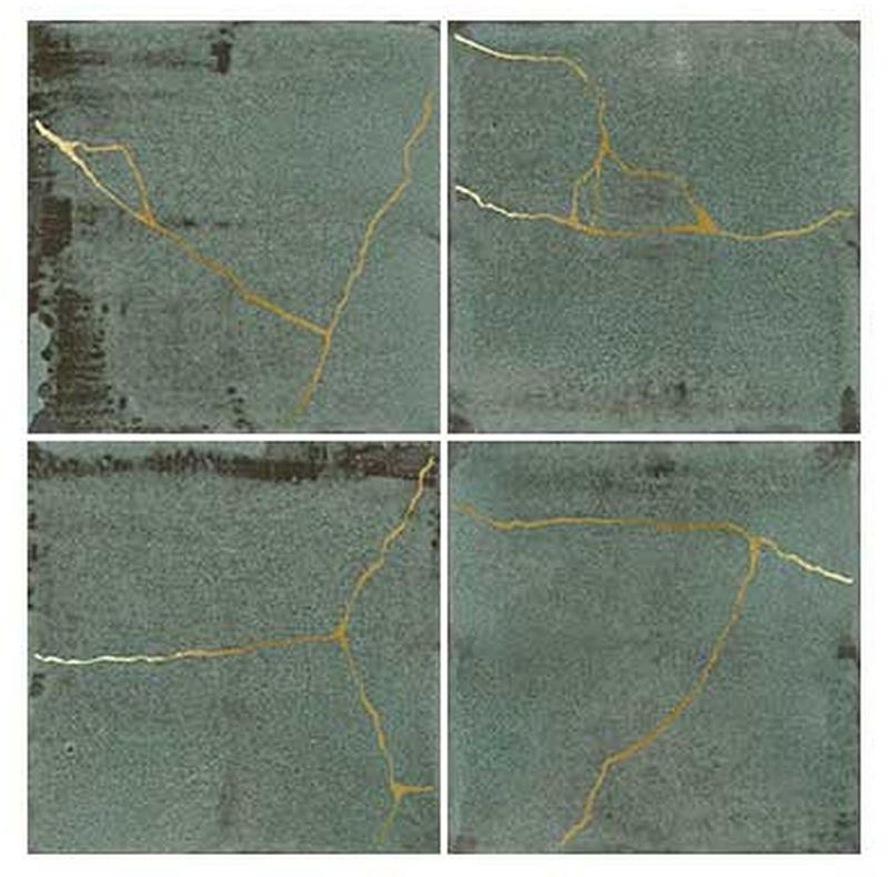 WOW Enso Kintsugi Green 12,5x12,5 płytka ścienna dekor 155765