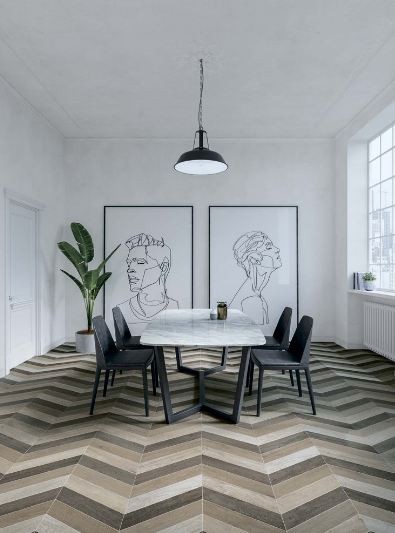 Płytki podłogowe szewron drewno szare Wow 60 Grad 120279 Chevron B Wood Dark 10x52 101147