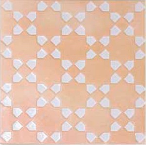 WOW Bejmat Deko Kachel Biscuit Weiß 15x15 cm dekorative Gipsfliese