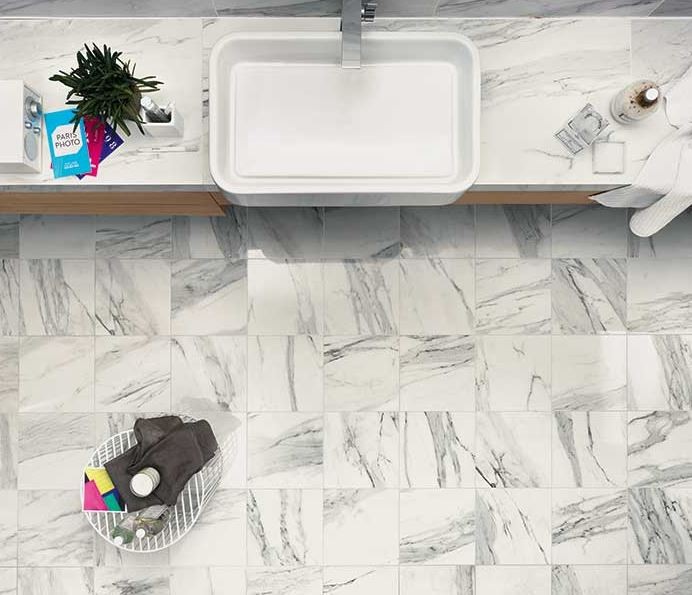 płytrka podłogowa marmurowa biala Nova Bell IMPERIAL Calacatta Bianco Lappato 60x120 tr 10163