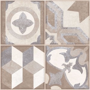 Keros Hydraulik Beige 41x41 Patchwork-Fliese