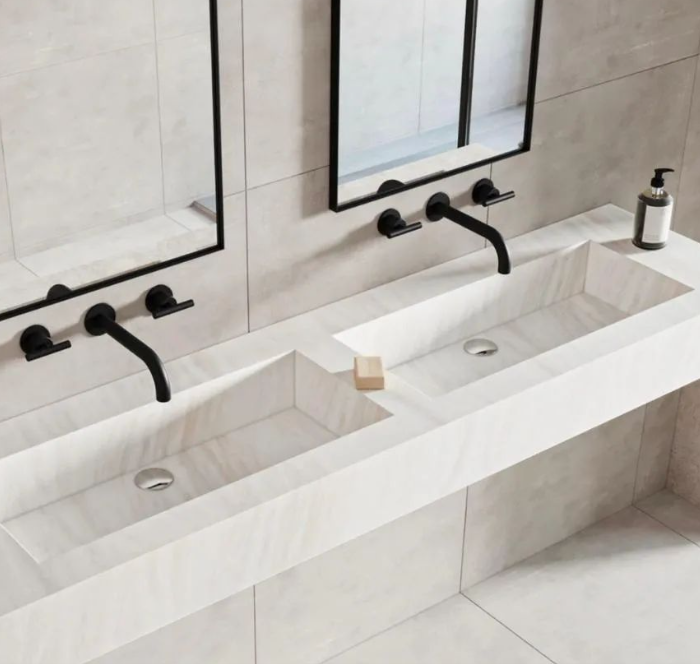 Spieki kwarcowe Blat kuchenny białe beż Florim Marble Bianco Lasa Mat 160x320 12mm 166659