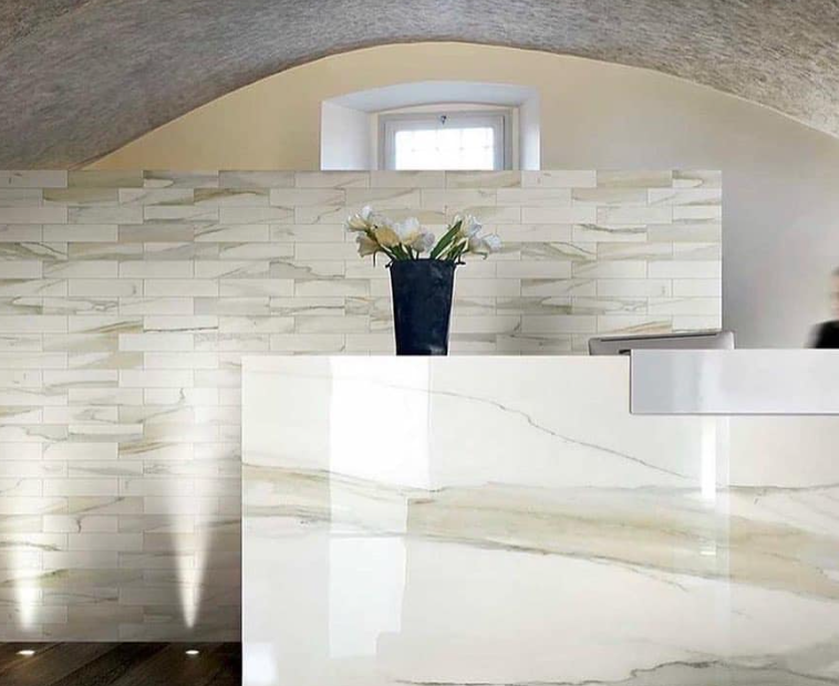 Spiek Blat kuchenny marmur biały beż szare Florim Marble Calacatta Gold Mat 160x320 12mm 166675