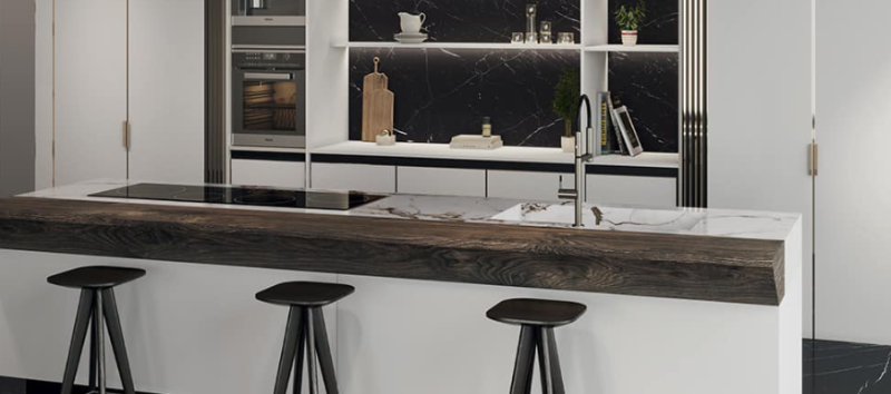 Spieki kwarcowe białe brąz Florim Marble Capraia Mat 160x320 6mm 166754