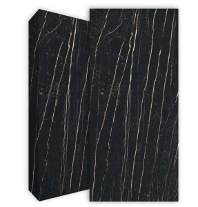 Florim Marmorkachel Laurent Gloss 160x320mm in Schwarz-Weiß-Braun 6mm