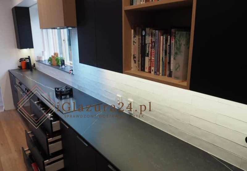 Spieki kwarcowe marmur czarny biały braz Florim Marble Marquinia Gloss 160x320 6mm 166939