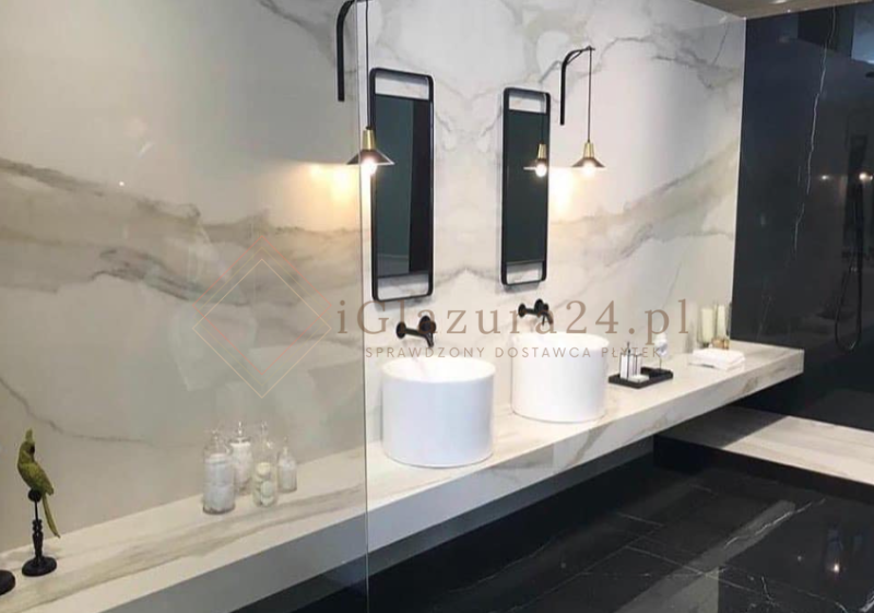 Blat kuchenny marmur biały beż szary Florim Marble Calacatta Gold Gloss 160x320 12mm 167007