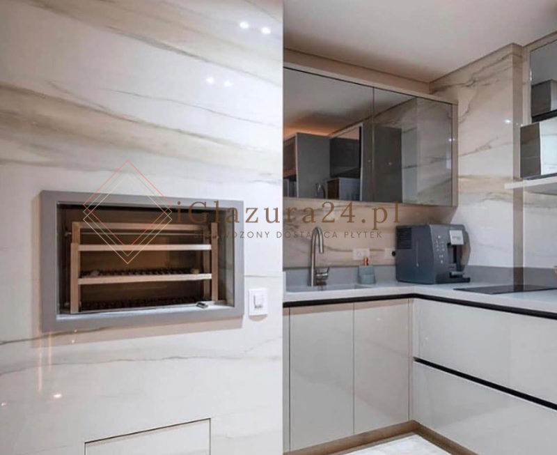 Spiek Blat kuchenny marmur biały beż szare Florim Marble Calacatta Gold Mat 160x320 12mm 167010