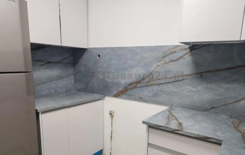 Spieki kwarcowe marmur niebieski brąz Florim Marble Azure mat 160x320 12mm 167021