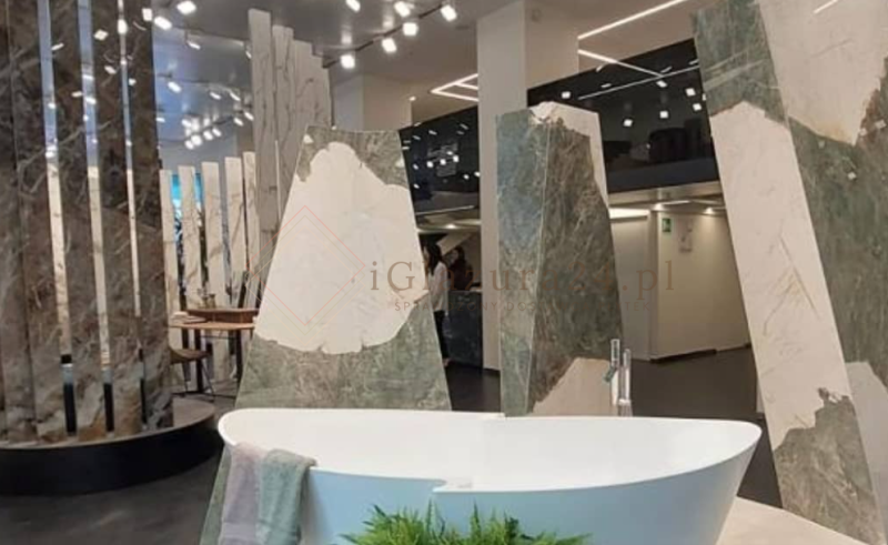 Spieki kwarcowe marmur białe beż turkus Florim Marble Aqua Mat 160x320 12mm 167038