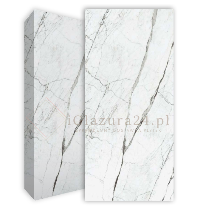 Spieki blat kucenny białe szare Florim Marble Eternal White Gloss 160x320 12mm 167041