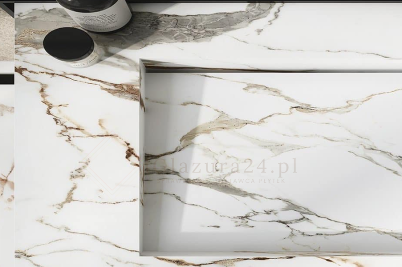 Spieki kuchenny blat białe beż Florim Marble Eternal Gold Gloss 160x320 12mm 167046