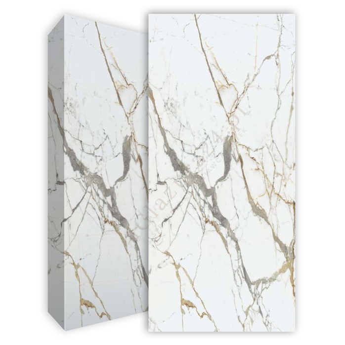 Spieki kwarcowe białe beż Florim Marble Eternal Gold Mat 160x320 12mm 167055