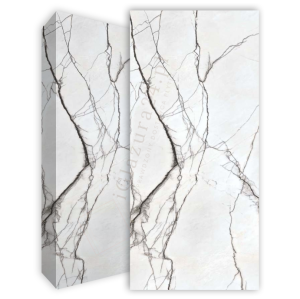 Weißer Quarz-Marmor Florim B&W_Marble Breach White Matt 160x320 12mm