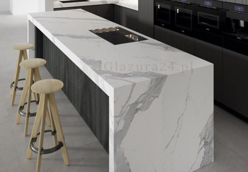 Blat kuchenny marmur biały Florim Marble Statuario Gloss 160x320 6mm 167094