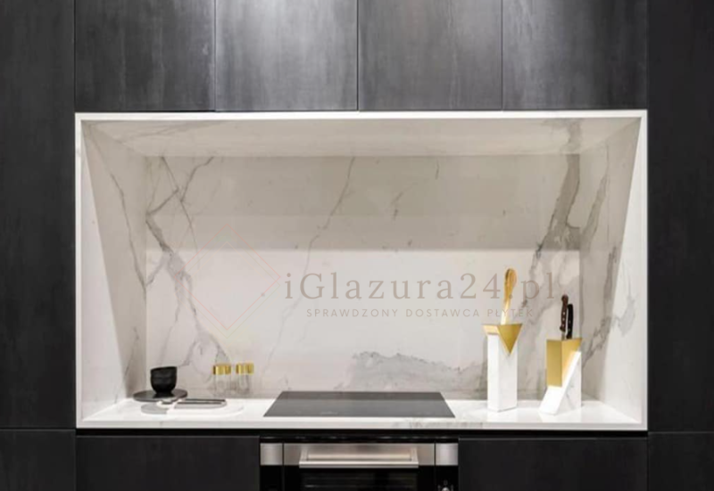 Blat kuchenny marmur biały Florim Marble Statuario Mat 160x320 6mm 167108