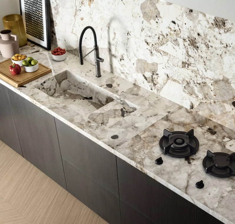 Blat kuchenny marmur beżowy Florim Marble Tundra Gloss 160x320 12mm 167135