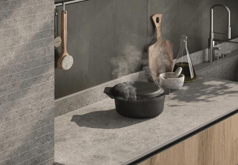 Blat kuchenny szary Florim Fossil Grey Mat 160x320 12mm 167346