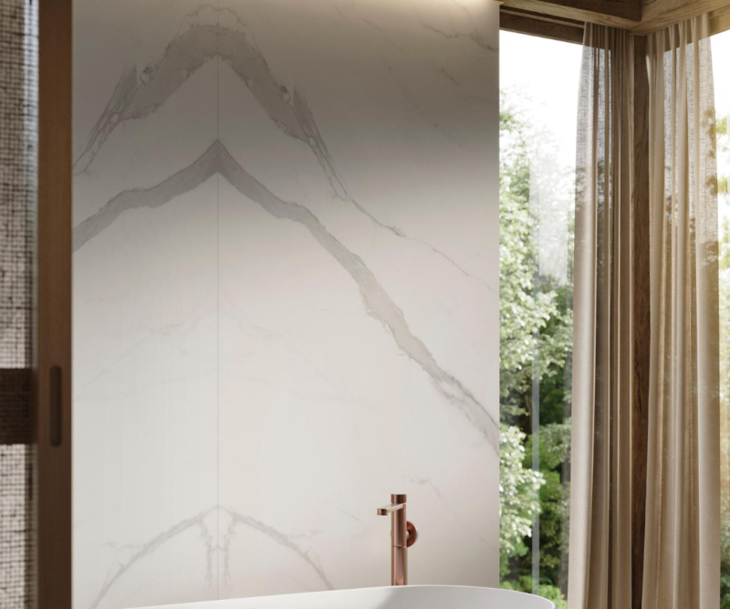 Spiek kwarcowy marmur biały beż Porcelanosa Marmol Aria White Nature 04 Mat 120X270 6mm 167467