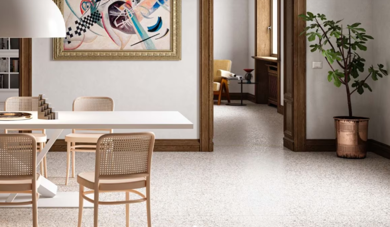 Casalgrande Padana Terrazzo White Mat  75,5x75,5 płytki gresowe imitujące lastryko 10mm 167909