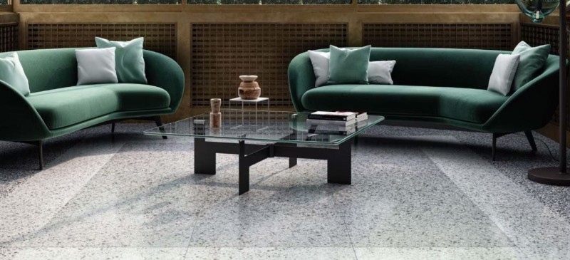 Casalgrande Padana Terrazzo Grey Mat  75,5x75,5 płytki gresowe imitujące lastryko 10mm 167929