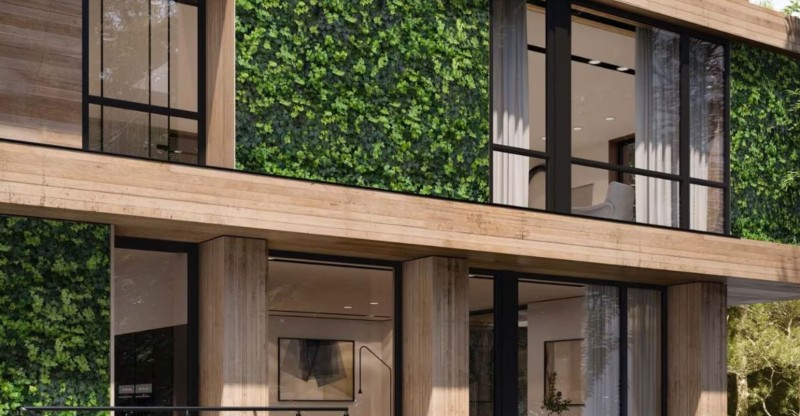 Plytki dekor zielone liście Casalgrande Padana Limpha Arborea 120x240 6,5mm 168415