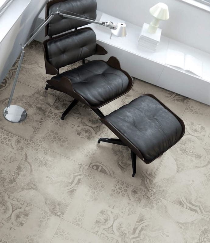 Płytki dekor beton Cercom Gravity Inserto Greige Rett. S/6 30x60 168555