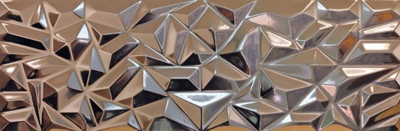 Dekor 3d srebrny w połysku Venis Prisma Bronze 33,3 x100 168794