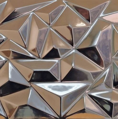 Dekor 3d srebrny w połysku Venis Prisma Bronze 33,3 x100 168795