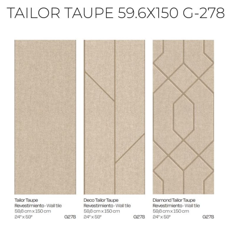 Porcelanosa Diamond Tailor Taupe 59,6x150  imitacja tapety 168819